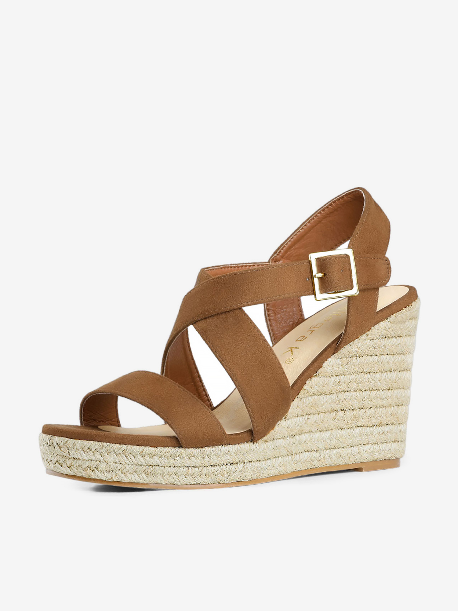 Espadrilles Platform Slingback Wedges Sandals Brown/6
