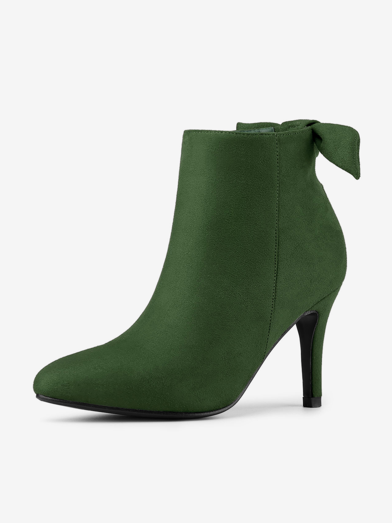 Pointed Toe Stiletto Heel Ankle Boots Green/6.5