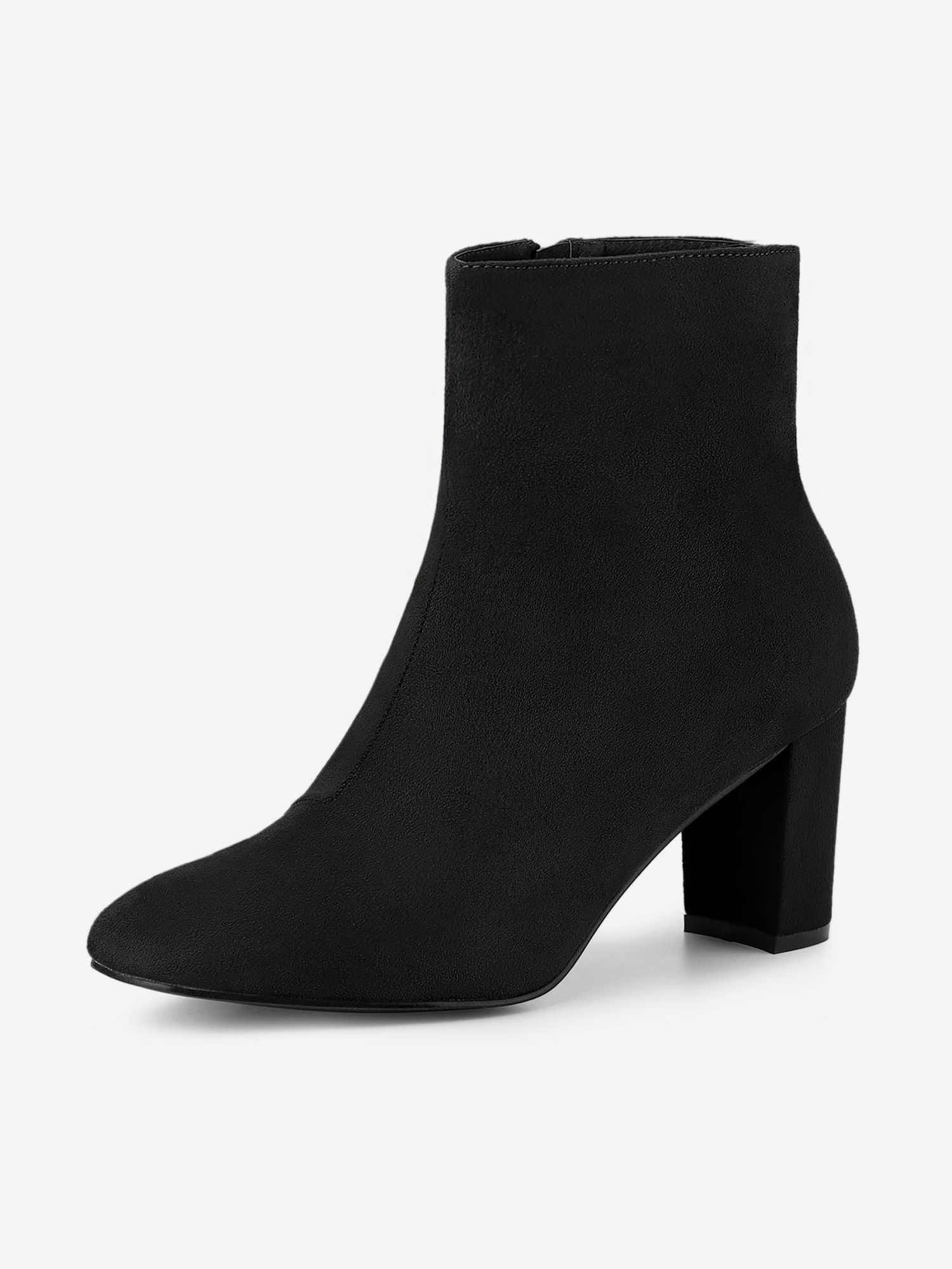 Dress Side Zip Chunky Heel Ankle Boots Black/5.5