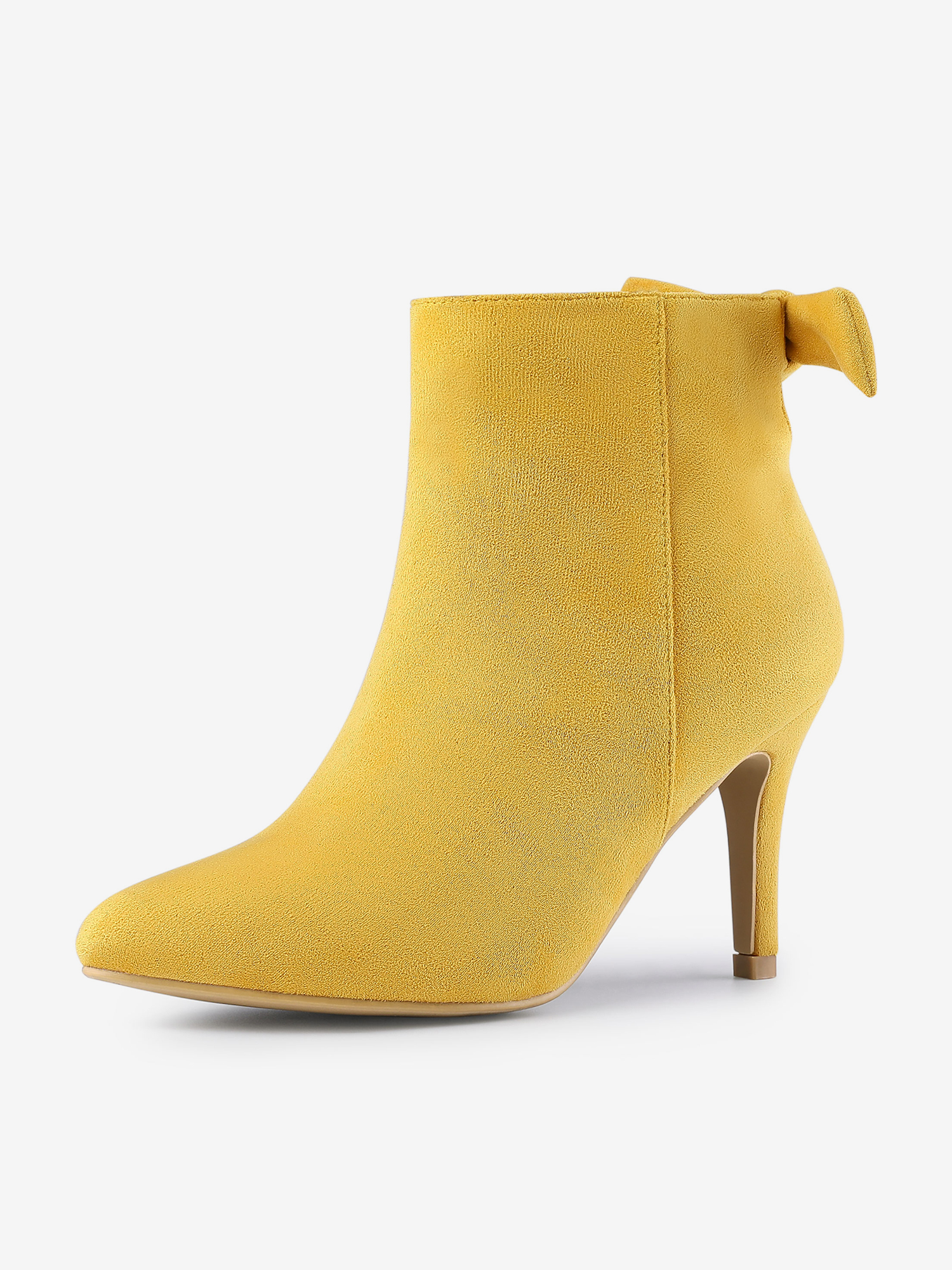 Pointed Toe Stiletto Heel Ankle Boots Yellow/7
