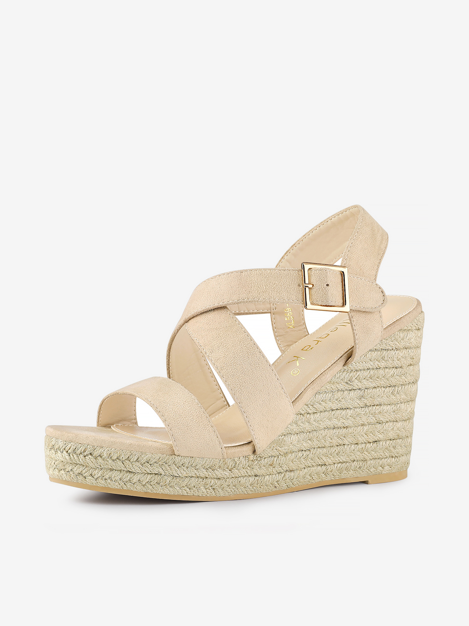 Espadrilles Platform Slingback Wedges Sandals Beige/6