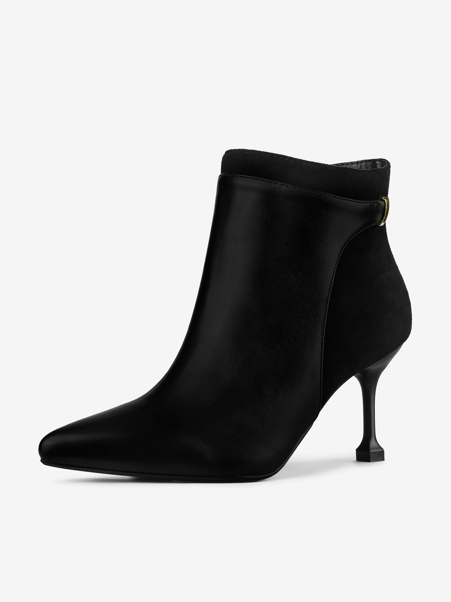 Pointed Toe Side Zipper Stiletto High Heel Ankle Boots Black/9.5