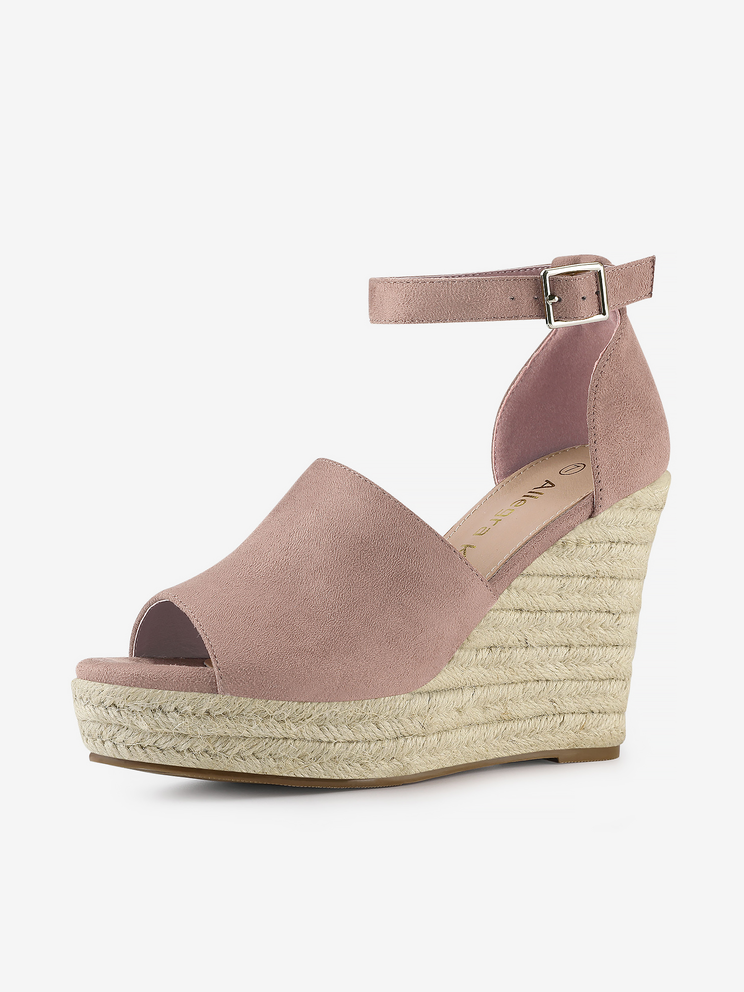 Espadrilles Platform Heel Wedges Sandals Dust Pink/6