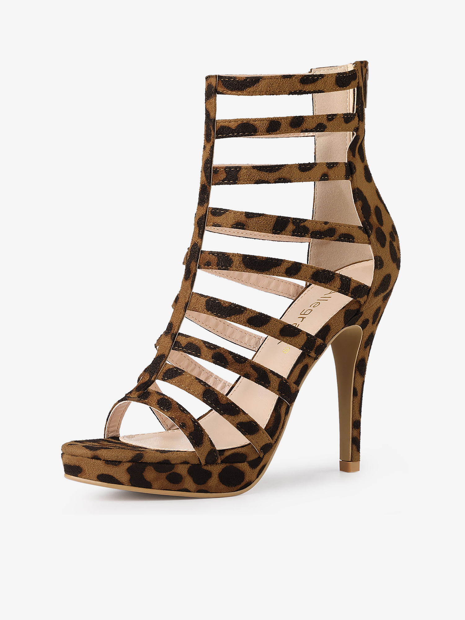 Platform Strappy Gladiator Stiletto Heel Sandals Leopard/7