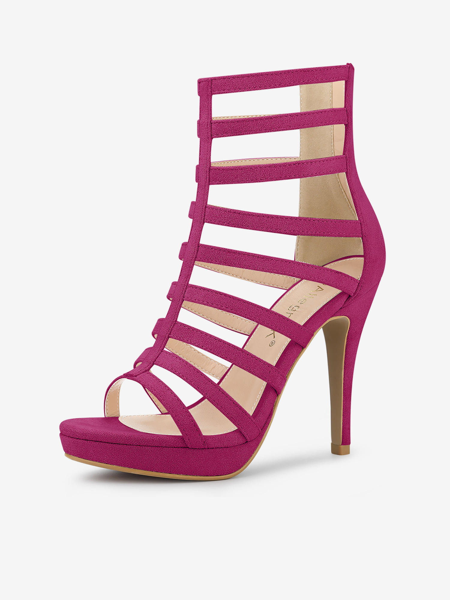 Platform Strappy Gladiator Stiletto Heel Sandals Hot Pink/7