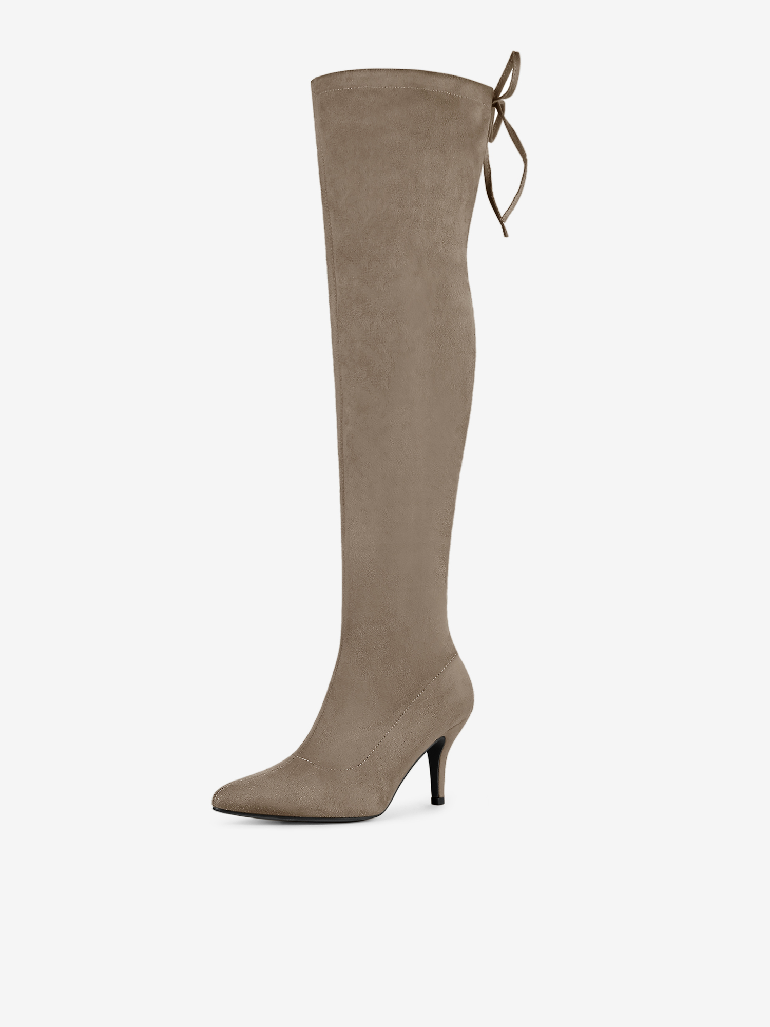 Stiletto Heel Thigh High Over the Knee Boots Taupe/7