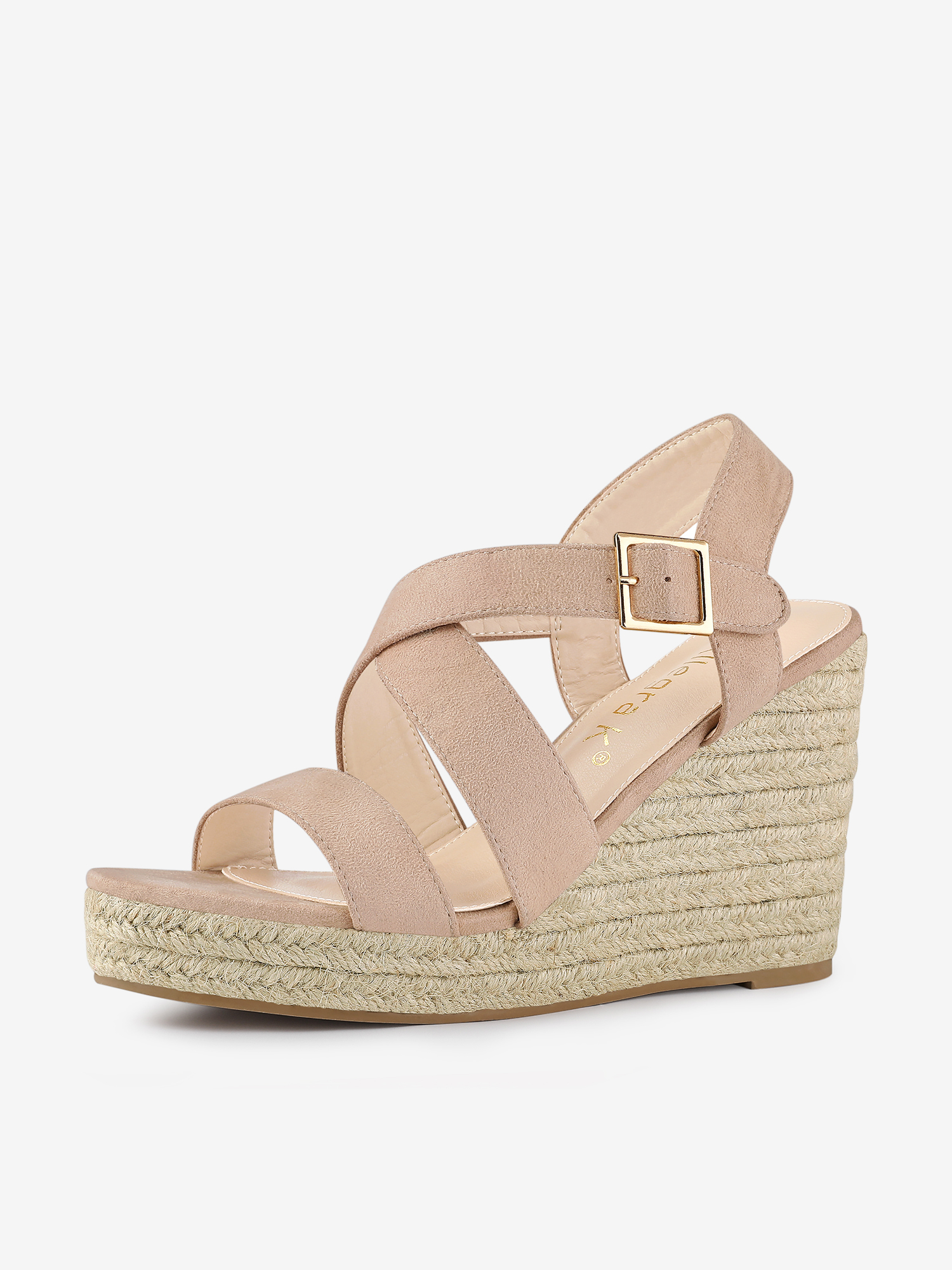 Espadrilles Platform Slingback Wedges Sandals Nude/9