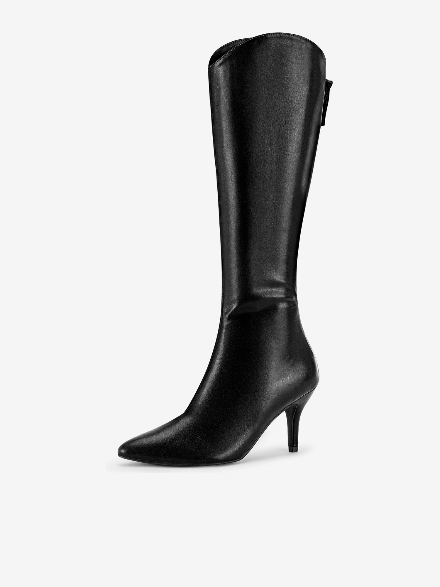 Women's Pointed Toe Stiletto Heel Knee High Boots Black/6