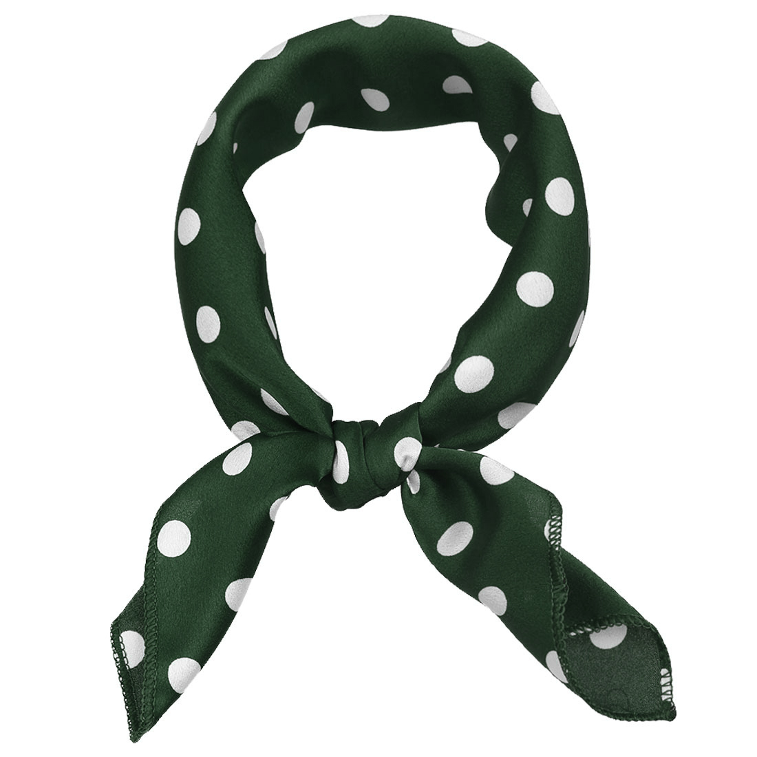 Retro Polka Dots Square Scarf Head Neck Scarves Kerchief Neckerchief Green/M
