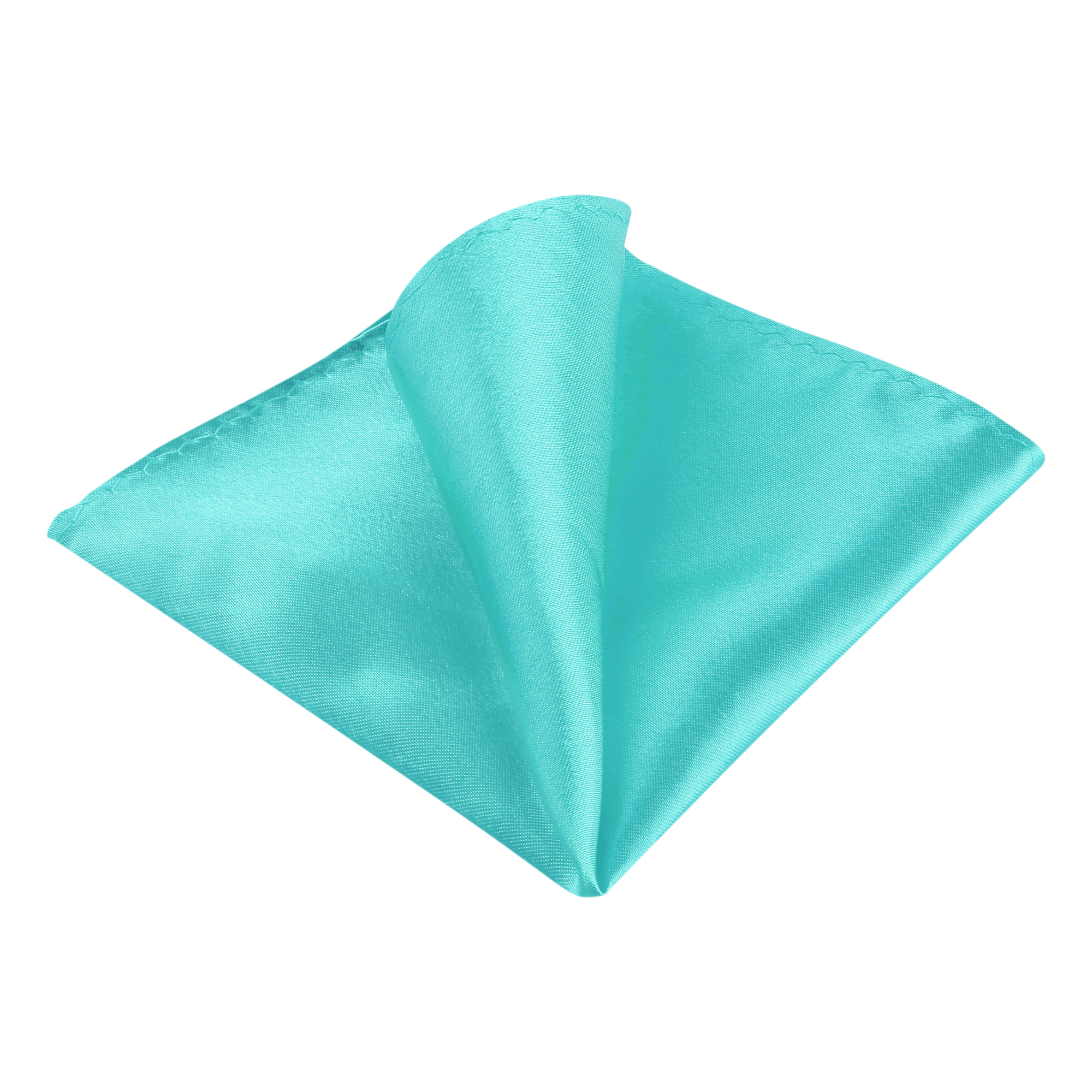 Pocket Squares Handkerchiefs Solid Color for Wedding Party Turquoise/One Size