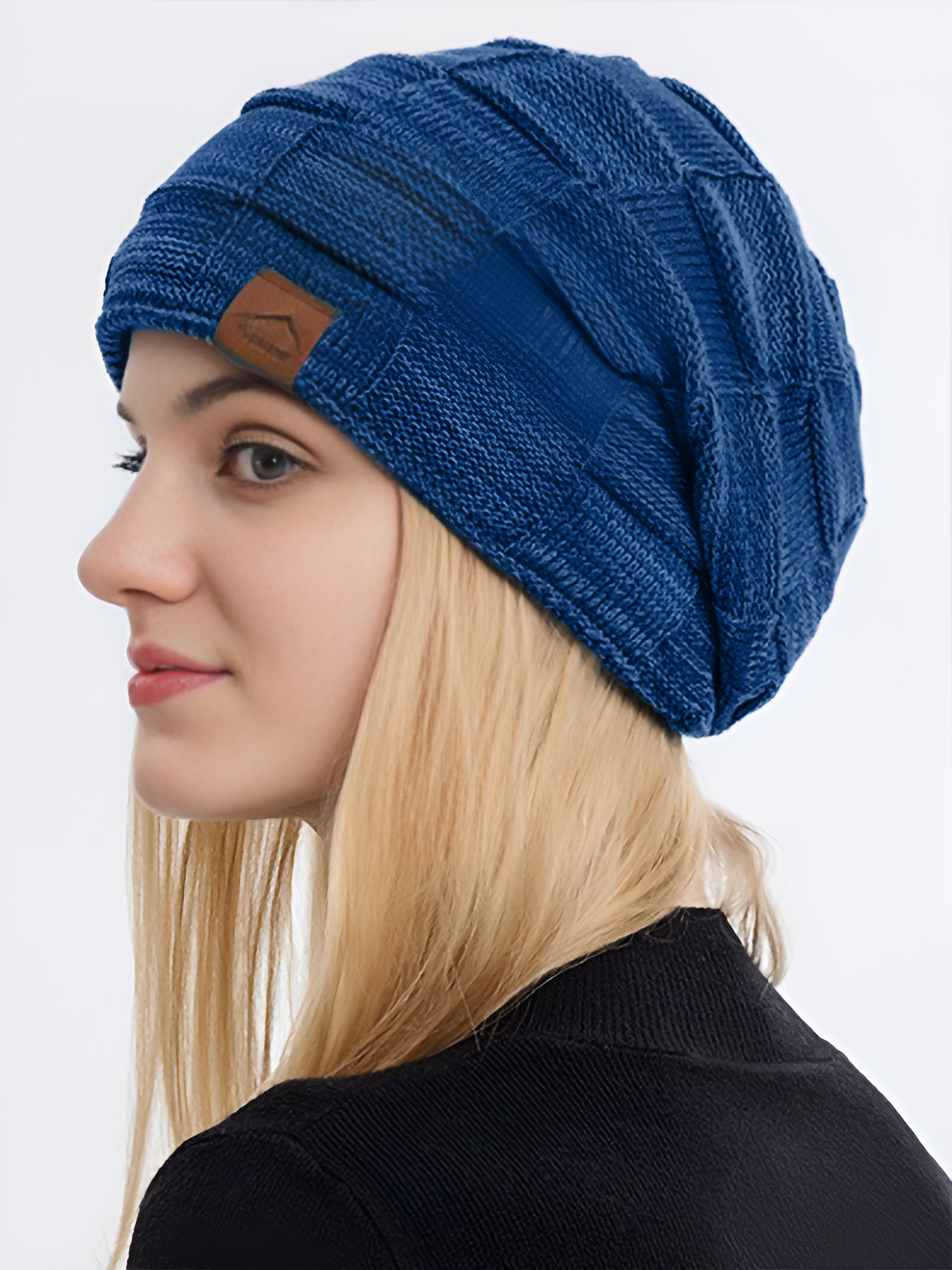 Winter Fleece-lined Knitted Beanie Hat Royal Winter Fleece-lined Knitted Beanie Hat Royal