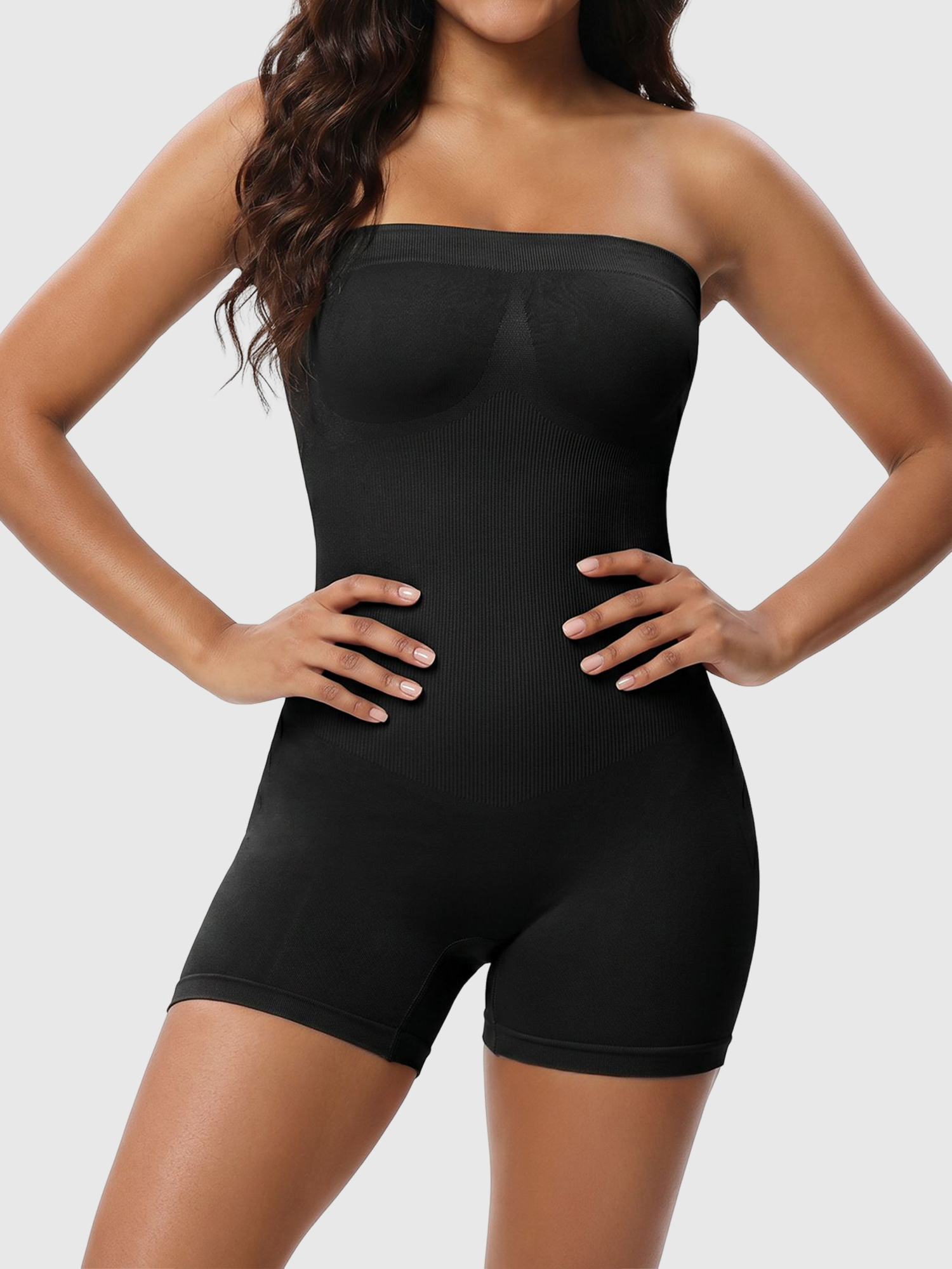Removable Straps Solid Color Sleeveless Leotard Black/XL